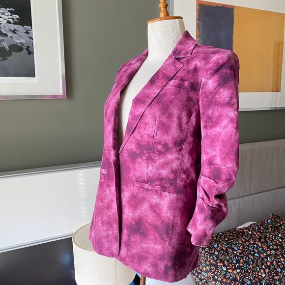 Cinc a Sept Tie Dye Blazer in Red Purple US2 - R232 - Picture 3 of 9